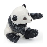 Miniature Fairy Garden and Terrarium Cute Panda-Plow Pose Figurine, Panda Model Figurine, Solid Static Panda Statues Eating and Walking, Cute Toy Ornaments for Shelf Desk,Black, White