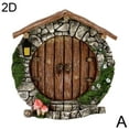 thumbnail image 1 of Miniature Fairy Gnome Elf Window Door Wooden Home Garden Ornament Outdoor T7X4, 1 of 1