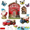 thumbnail image 1 of Miniature Fairy Gnome Garden Accessories Farm Fairy Garden House Decoration Outdoor Fairy Garden Gnome Figurines Decor Kit for Mother Birthday Gift, 1 of 7