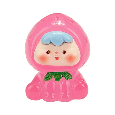 Miniature Figurine Resin Fruit Strawberry Orange Durian Home Decoration Craft House Decor Accessory Handmade Ornamental Display Piece for Living Room Kitchen Desktop Miniature Artwork