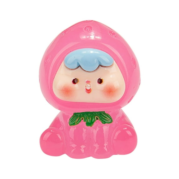 Miniature Figurine Resin Fruit Strawberry Orange Durian Home Decoration Craft House Decor Accessory Handmade Ornamental Display Piece for Living Room Kitchen Desktop Miniature Artwork