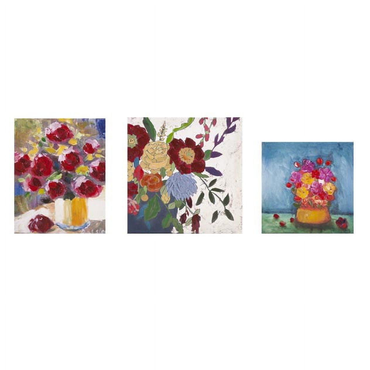 Miniature Floral Gallery Art Set of 3