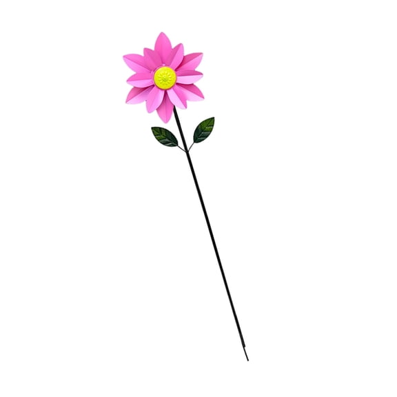 Miniature Flower Pinwheels Outdoor Wind Spinner Yard Garden Pinwheels Colorful Flower Windmill Decorative