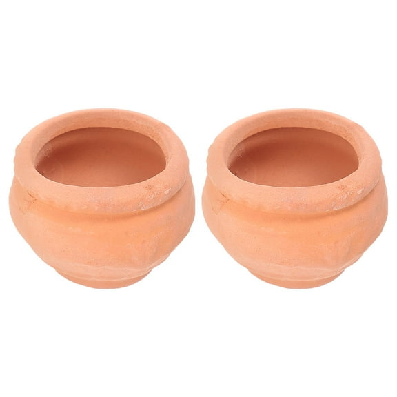 STRANDCHIC Small Ceramic Planter Set of 2, Plant Pots for Indoor and Outdoor Gardening, Ideal for and Herbs