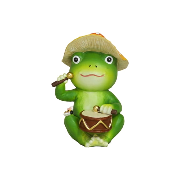 Miniature Frog Figurines Plant Decorations for Pots, Funny Frog Garden Decor Outdoor Gifts Women,Yard,Lawn OrnamentDrummer - Frog