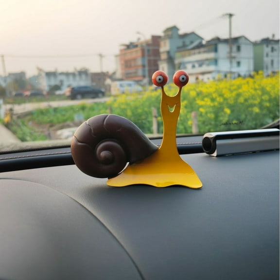 Miniature Garden Snail Decor, Cute Metal Lawn Art, Indoor/Outdoor Decorative Statue, Rustproof Yard Accent, DIY Moss Landscape Prop, Gift for Home & Car