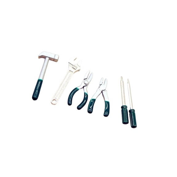 Miniature Gardening Tool Set Garden Toolbox for 1/12 Doll House Scene Decoration Model Project Display Accessory