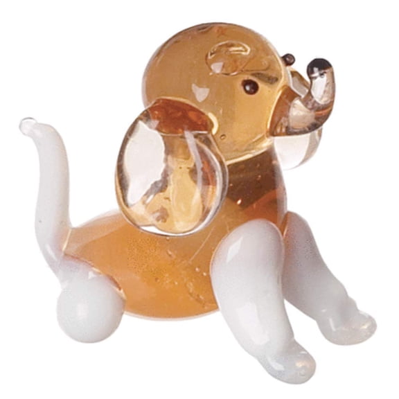 Miniature Glass Dog Figurine