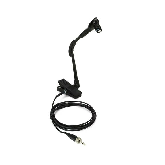 Miniature Gooseneck Instrument Microphone, Clip-On Cardioid Condenser Mic for Sennheiser Wireless Systems
