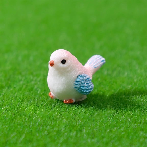 Miniature Hand-Painted Bird Figurines, Mini Bird Decorative Figurines, Garden Accessories Bird Decorative, Mini Bird Figures Animal Model Toys, Plastic Bird Ornaments for Garden 1Pcs