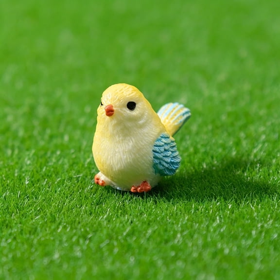 Miniature Hand-Painted Bird Figurines, Mini Bird Decorative Figurines, Garden Accessories Bird Decorative, Mini Bird Figures Animal Model Toys, Plastic Bird Ornaments for Garden 1Pcs