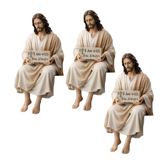 Miniature Hand Painted Religious Model Resin Desk Companionship Figurine Christian Providing Daily Spiritual Comfort