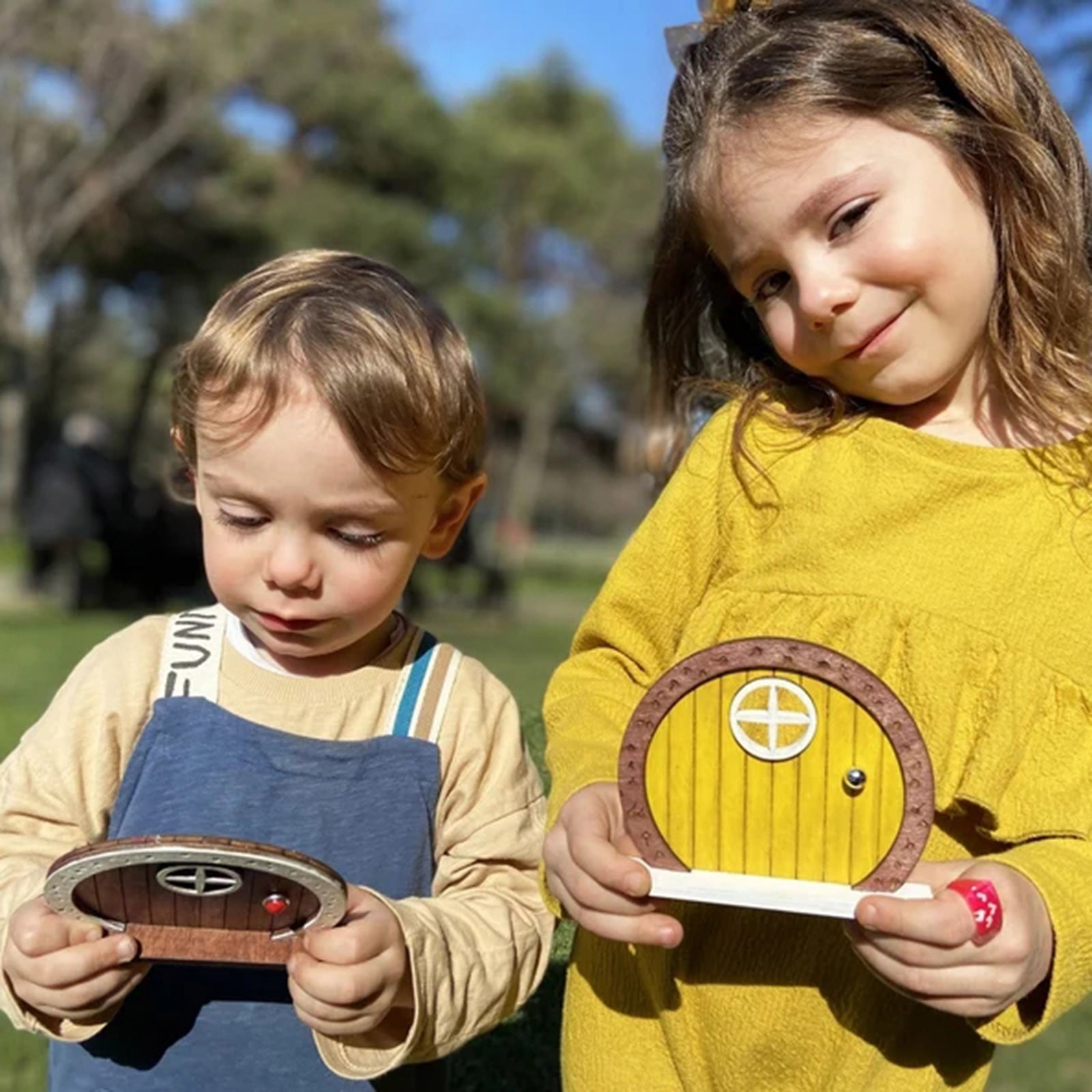 Miniature Home Window And Door For Trees Yard Art Garden Sculpture Decor