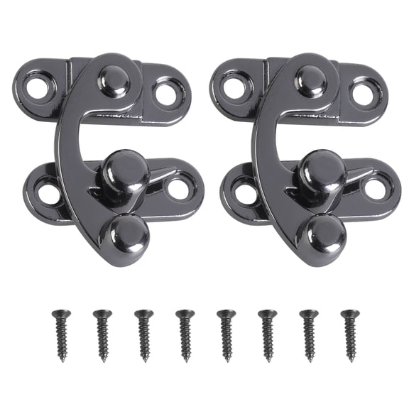 Miniature Hook Latches Swing Arm Closures for Vintage Suitcases and Cabinet Door with Secure Fastening 1 Pair