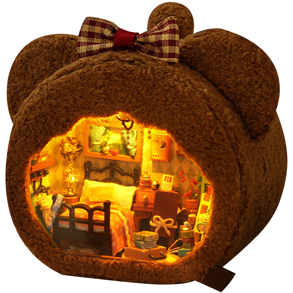 Miniature House Kit DIY Miniature Dollhouse Kit with Furniture Cute