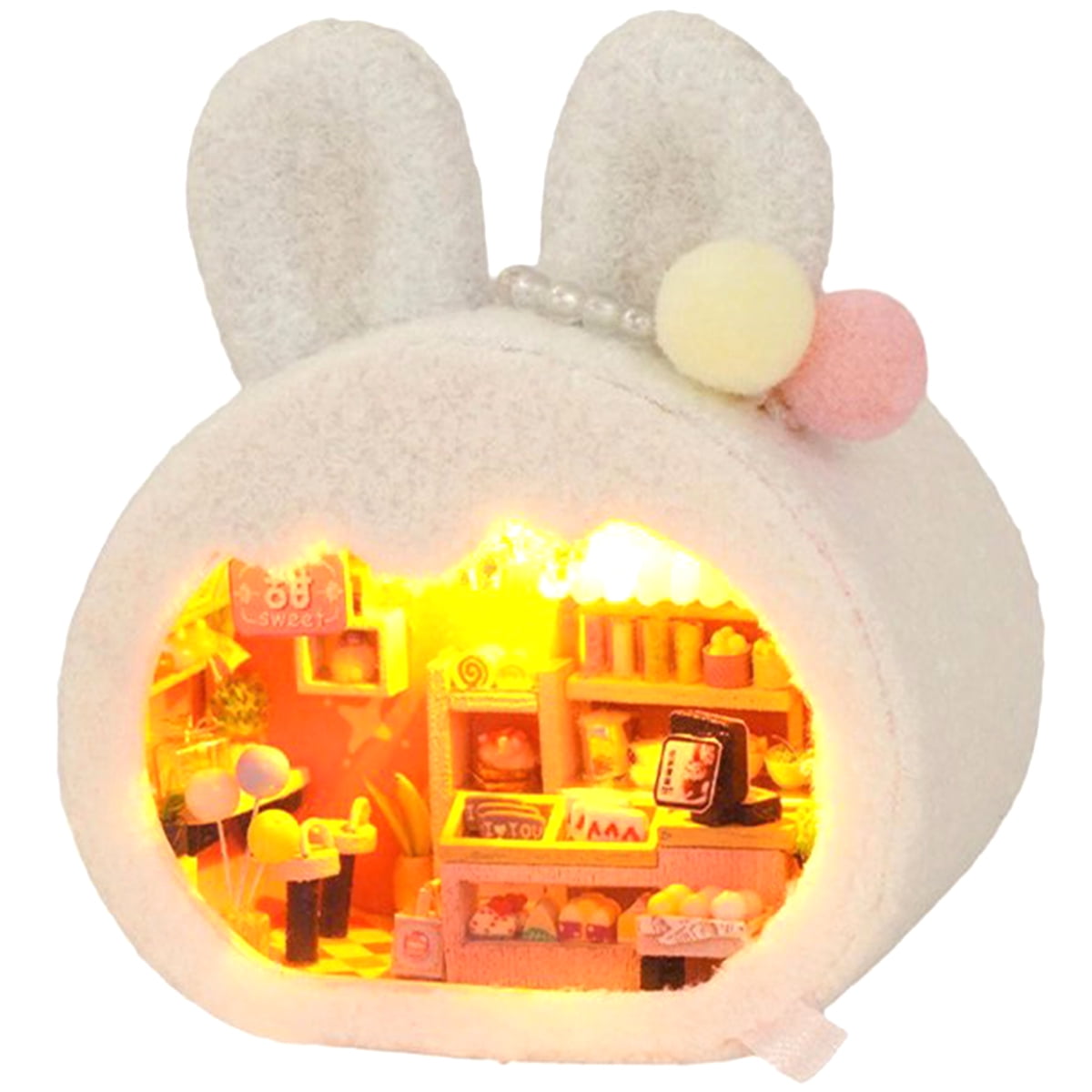 Miniature House Kit DIY Miniature Dollhouse Kit with Furniture Cute