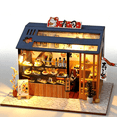 thumbnail image 1 of Miniature House Kit, MOJINO DIY Tiny Book Nook Kit, Wooden 3D Puzzle Sushi House, DIY Handmade Miniature House Models for Adults, Birthday and Mother’s Day Gifts for Mom, Family and Friends, 1 of 5