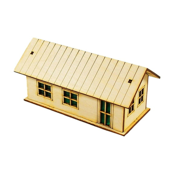 Miniature House Model Landscape Building Wooden Sturdy Collectible Ornament for Kids Micro Sand Table