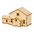 thumbnail image 1 of Miniature House Model Wooden Finished Architecture Scene Desktop Collectible for Adults and Kids, 1 of 9