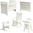 thumbnail image 1 of Miniature House Wooden Bedroom Furniture Accessories Set Including Mini Bed Rocking Horse Chair High Chair Closet for Mini House DIY Decoration Party Favor, 1 of 7