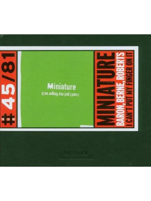 Miniature - I Can't Put My Finger on It - Music & Performance - CD