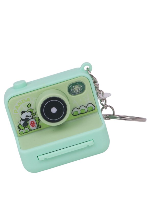 Miniature Imitation Camera Keychain with Sound and Light Effects Portable LED Keyring Ornament for Space Enthusiasts