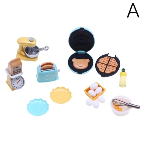 Miniature Kitchen Set, Mini House Furniture Accessories W7A8 Kits