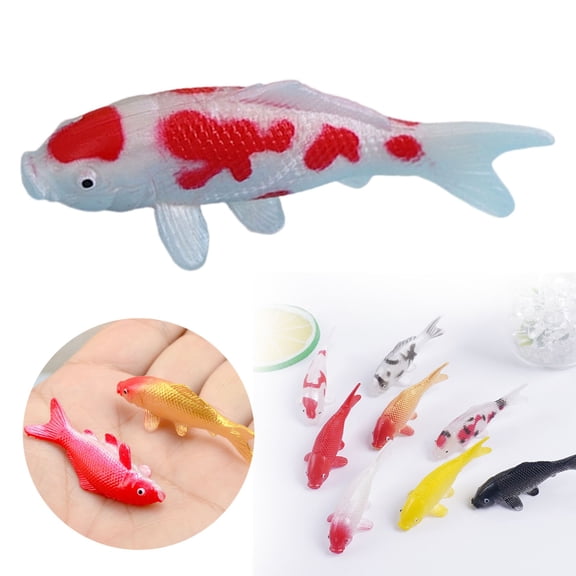 Miniature Koi Fish Figurines,Realistic PVC Carp Statues for DIY Fish Tank Aquarium Decor,Dollhouse Miniature Garden Accessories,Small Ornaments for Bonsai Creative Landscaping,1 Piece