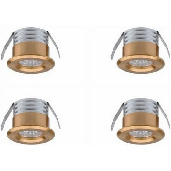 Miniature LED Downlights, AC85-265V Drives, Frosted Lens Shower Trim, Warm White Gold for Home & Commercial Settings