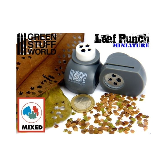 Green Stuff World Miniature Leaf Punch - Maple, Red Maple, Sycamore & Poplar (Grey) New