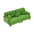 thumbnail image 1 of Miniature Living Room Sofa Couch Model Detailed Flocking Doll Furniture 1/12 Scale Model For Collector, 1 of 8