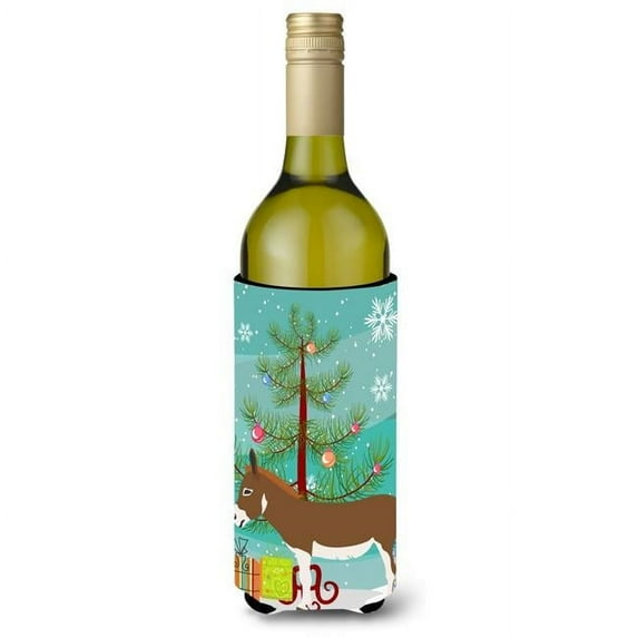 Miniature Mediterranian Donkey Christmas Wine Bottle Beverge Insulator Hugger