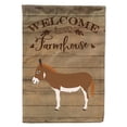 thumbnail image 1 of Miniature Mediterranian Donkey Welcome Canvas House Flag - 28 x 0.01 x 40 in., 1 of 1