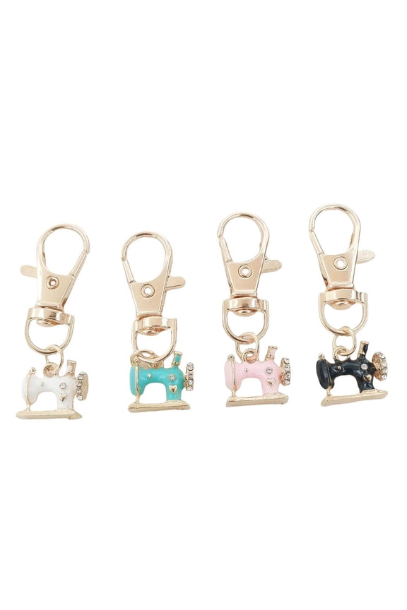 Miniature Metal Sewing Machine Keychain Charm Collectible Novelty For Women Girls Handbag Bag Pendant Accessory