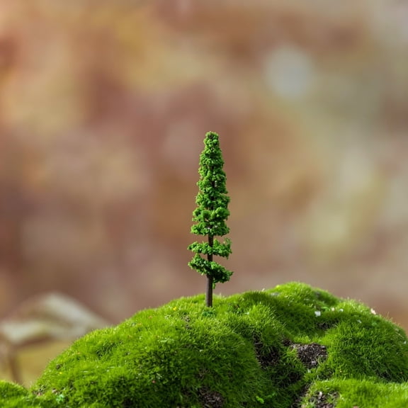 Miniature Model Trees, Micro Landscape Fake Trees, Diorama Scenery Tree, Artificial Mini Tree Ornament Realistic Foliage, Mini Model Trees for Micro Scene DIY Craft Arrangement Use 1Pcs