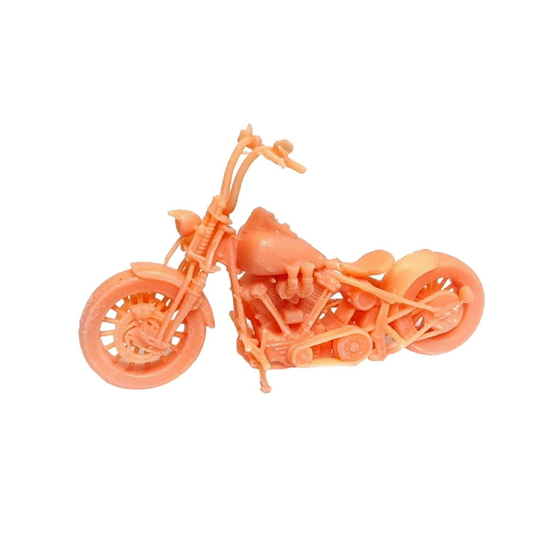 Miniature Motorcycle, 1:64 Tiny Motorbike Toys, Resin Architectural  Unpainted Model, Autocycle 1:64 Motorcycle Model for Miniature Scene Layout  Style