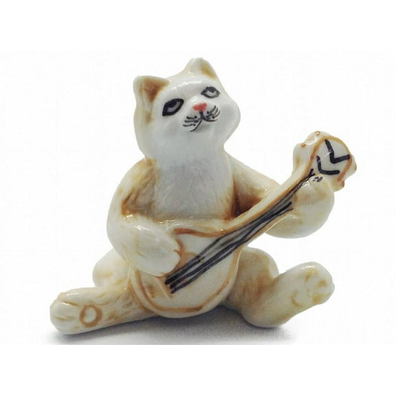 Miniature Musical Cat With Banjo