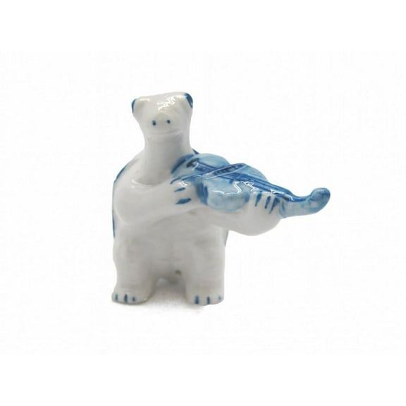 Miniature Musical Turtle With Violin Delft Blue