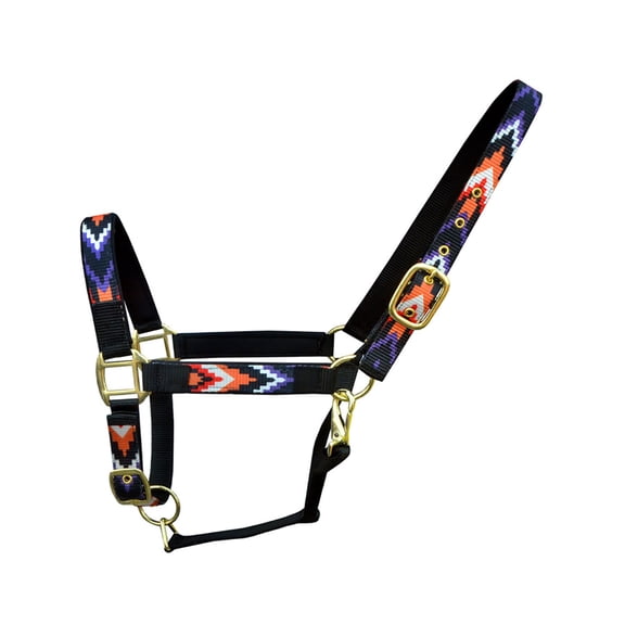Miniature Nylon Multicolor Patterned Neoprene Padded Adjustable Halter 606191-M