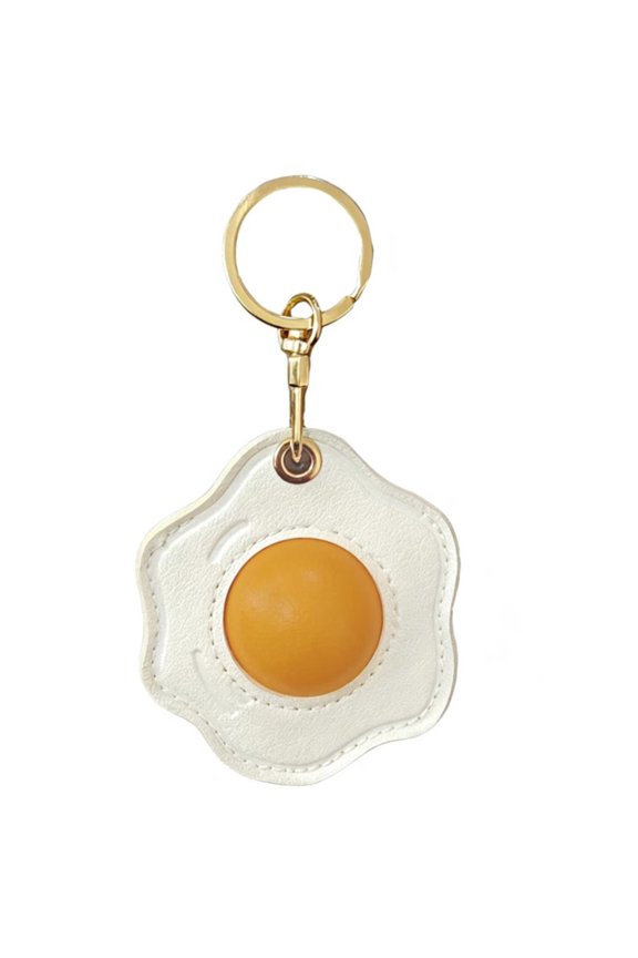 Miniature PU Eggs Shaped Keychain Ideal For Cards Earphone Protections Practical Funny Accessory