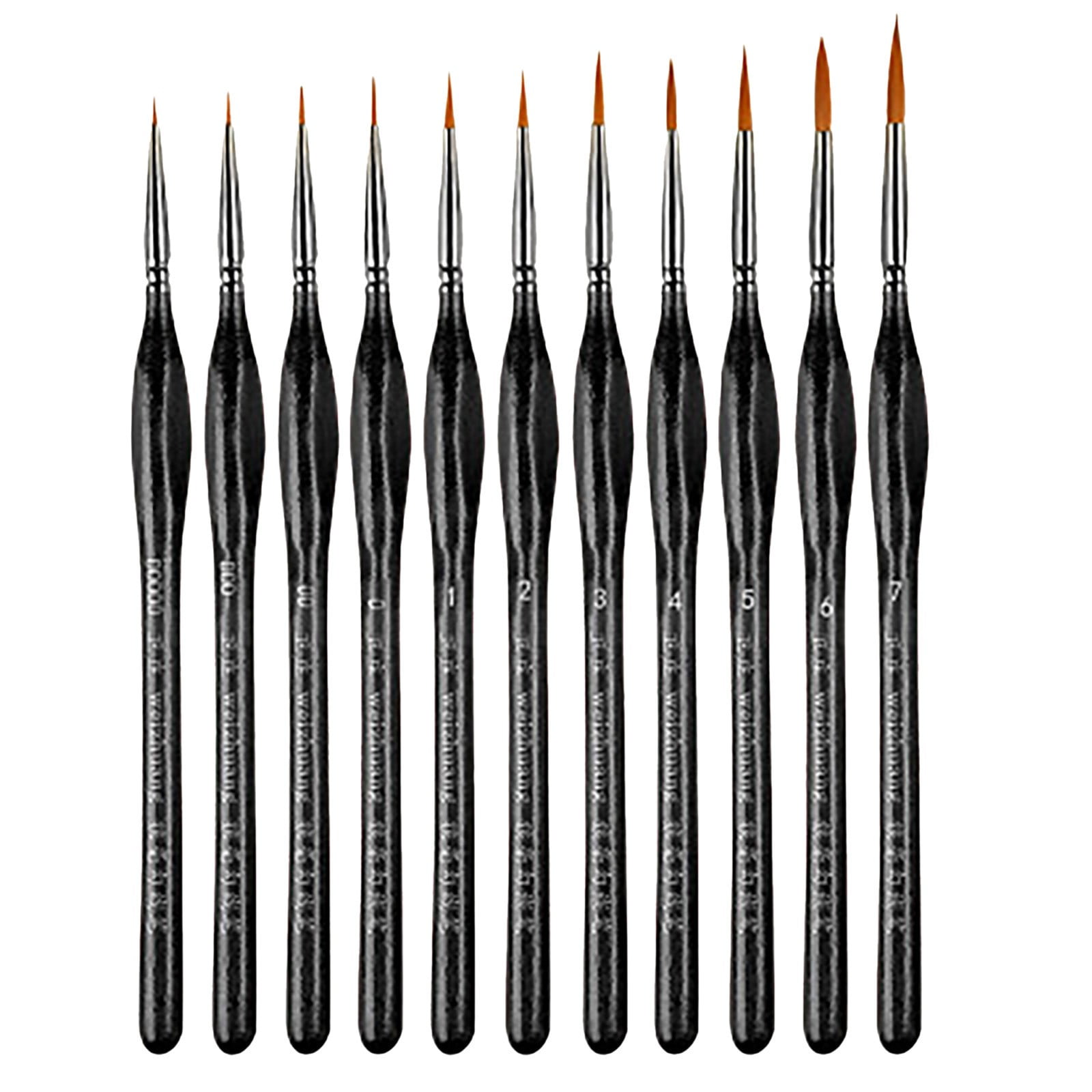 11 Pcs Miniature Detail Paint Brush Set – Uber7
