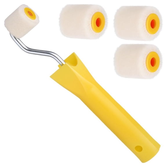 Miniature Paint Roller Set Roll Brush With Durability Wool Refills Ideal For Detailed Painting In Homes Tight Space