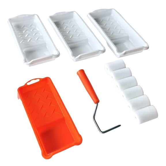 Miniature Paint Roller With Removable Tray For Small Projects Hassle Less Painting And Cleanup For Smooth Finishing On Wall