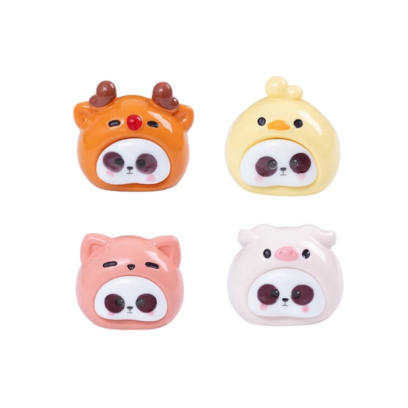 Resin Pandas Statue Educational Toy Figures Miniature Pandas Garden Figurines Cake Toppers Micros Landscape Ornament