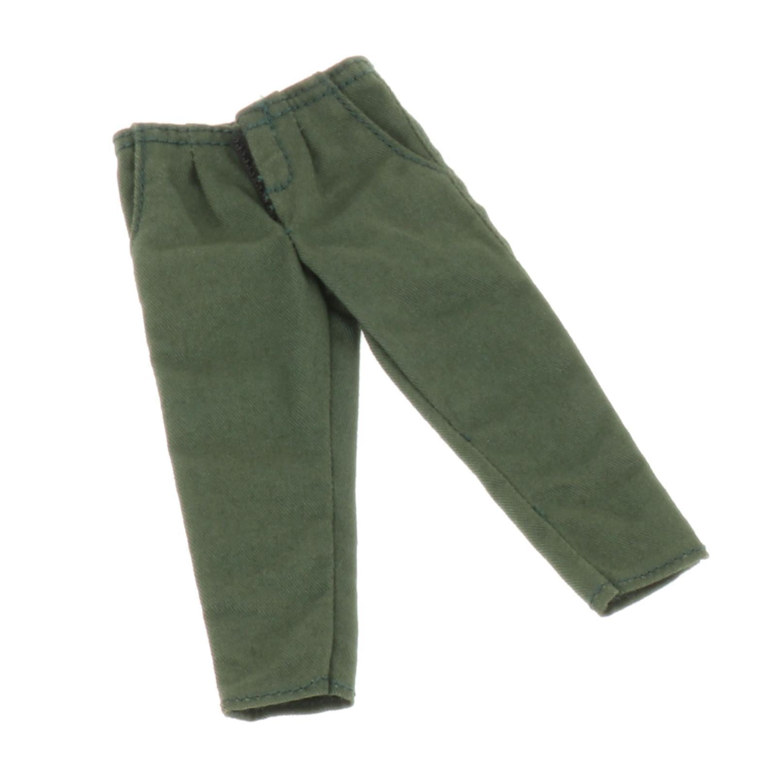 Grüne Skinny Hose Für 6 Zoll Action-Figuren - Realistische Kleidung Im 1:12 Maßstab