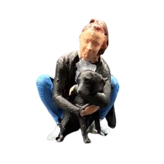 Miniature People Figure Diorama Figure Accessories Resin Hand Painted for Architectural Scene Photography Props