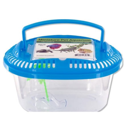 Miniature Pet Aquarium with Handle, 48 Piece -Pack of 48