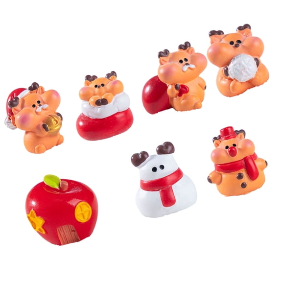 Miniature Pinecone Figurines for Bookshelf Decor, Hand-Painted Nature Craft for Birthday Gifts