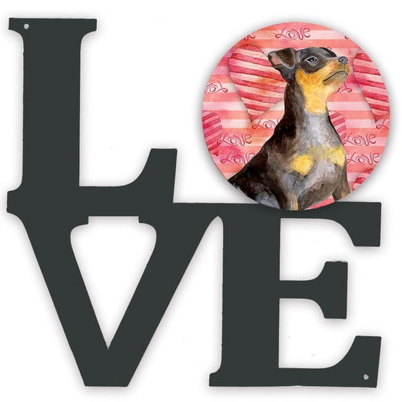 Miniature Pinscher #2 Love Metal Wall Artwork LOVE
