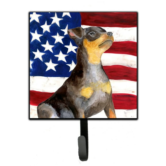 Miniature Pinscher 2 Patriotic Leash or Key Holder